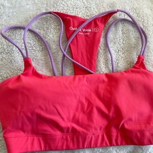 Pink and purple outdoor voices bra
